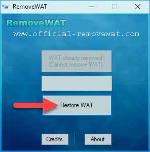 RemoveWAT Windows 10